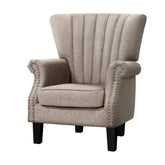 Artiss Armchair Wingback Beige Andrew - Chez Guru