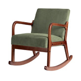 Artiss Rocking Armchair Nursing Chair Corduroy Green - Chez Guru