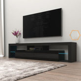 Modern TV Cabinet Living Room Furniture 200cm Black Chez Guru