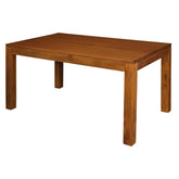 Amsterdam Solid Mahogany Timber Dining Table 120 x 70 cm (Light Pecan) Chez Guru