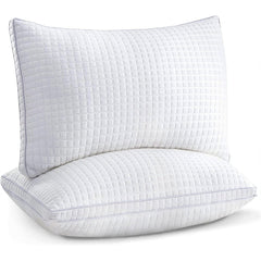 2xStandard Quality Pillows Cotton Hotel Adjustable Home Pillows Down Alternative Pillows Chez Guru