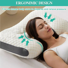 2 pcs Pain Relief Ergonomic Pillow Adjustable Contour Orthopedic Cervical Bed Pillow Chez Guru
