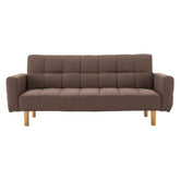 Sarantino 3-Seater Fabric Sofa Bed Futon - Brown Chez Guru