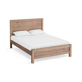 Bed Frame King Size in Solid Wood Veneered Acacia Bedroom Timber Slat in Oak Chez Guru