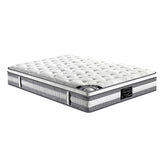 Mattress Euro Top Queen Size Pocket Spring Coil with Knitted Fabric Medium Firm 34cm Thick Chez Guru