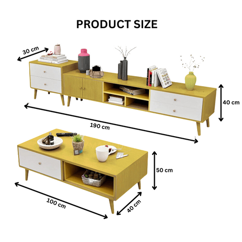 NNECN Modern TV Stand Side table & Coffee Table package for Living Room NNECN Modern TV Stand Side table & Coffee Table package for Living Room
