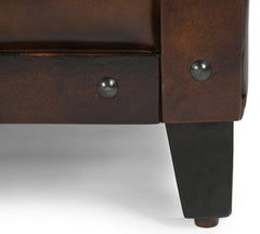 STUDDED LEATHER ARM CHAIR Chez Guru