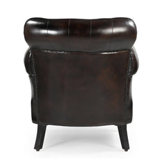 CHOCOLATE LEATHER ARMCHAIR Chez Guru