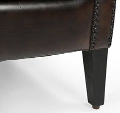 CHOCOLATE LEATHER ARMCHAIR Chez Guru
