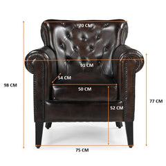 CHOCOLATE LEATHER ARMCHAIR Chez Guru