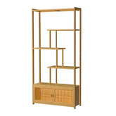 6 Tiers Freestanding Bamboo Storage Shelf High & Low Shelf Bookshelf Plant Stand