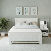 Artiss King Single Bed Frame and Bedside Table White