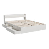 Artiss Bed Frame Double Size Mattress Base wtih Charging Ports 2 Storage Drawers Chez Guru