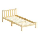 Artiss Bed Frame Single Size Wooden Oak SOFIE Chez Guru