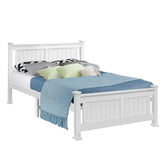 Artiss Bed Frame Double Size Wooden White RIO Chez Guru