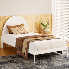 Artiss Bed Frame King Single Size Wooden White DALY Chez Guru