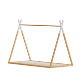 Artiss Bed Frame Wooden Kids House Single Frame Oak ENID Chez Guru