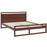 Artiss Bed Frame Double Size Wooden Walnut WITTON Chez Guru