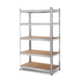 Giantz 1.8M Warehouse Racking Rack Shelving Garage Steel Metal Storage Shelves Silver Chez Guru