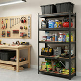 Giantz Garage Shelving 1.6X0.8m Warehouse Shelves Storage Rack Pallet Racking Black