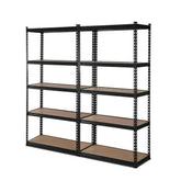 Giantz 2x1.8M Garage Shelving Warehouse Rack Pallet Racking Storage Shelve Black Chez Guru