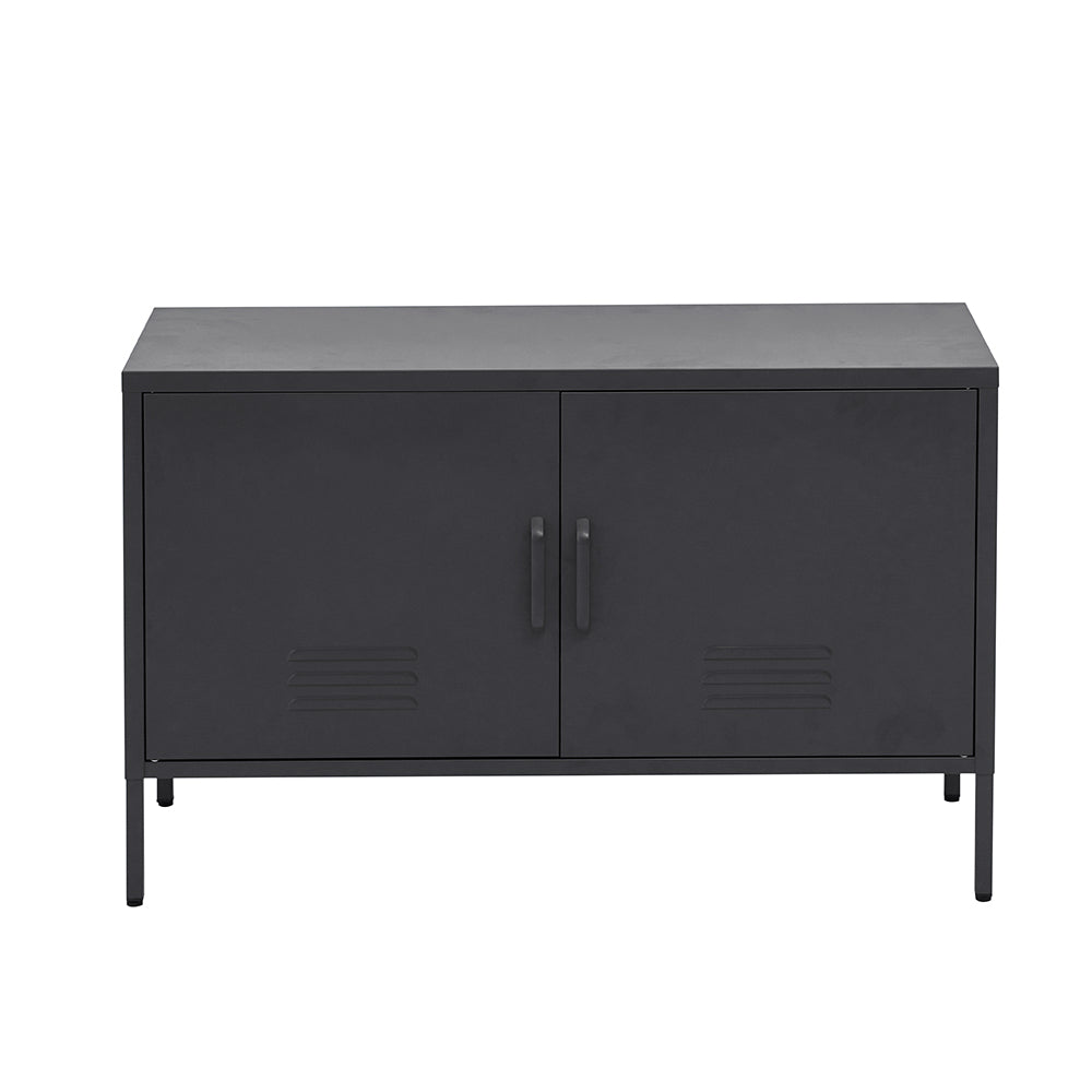 Artiss Buffet Sideboard Metal Cabinet - BASE Charcoal Chez Guru