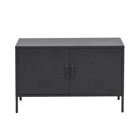 Artiss Buffet Sideboard Metal Cabinet - BASE Charcoal Chez Guru