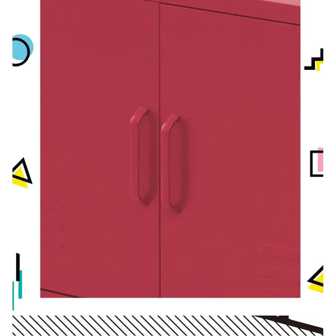 Artiss Buffet Sideboard Metal Cabinet - BASE Pink Chez Guru