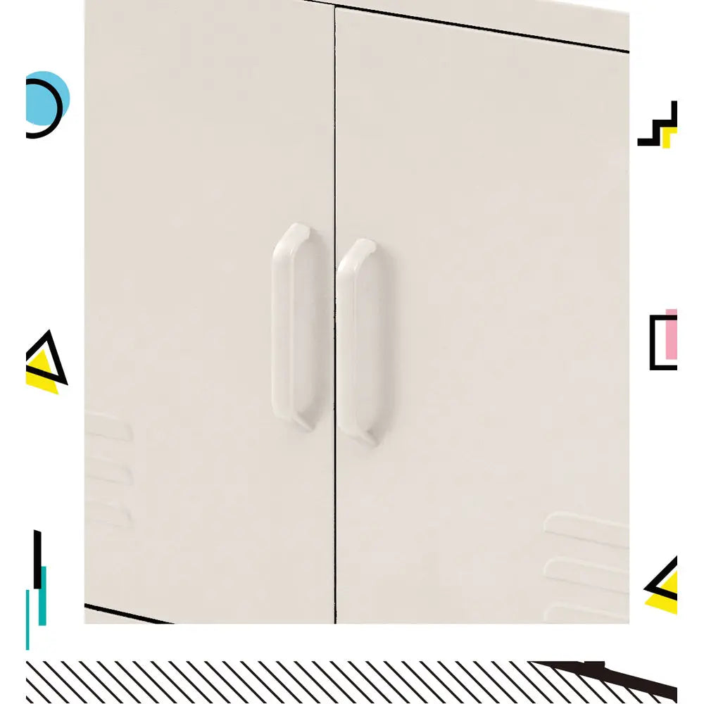 Artiss Buffet Sideboard Metal Cabinet - BASE White Chez Guru