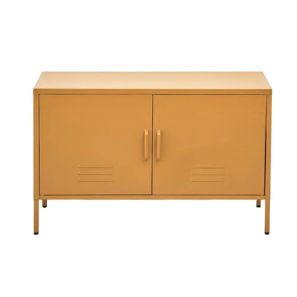 Artiss Buffet Sideboard Metal Cabinet - BASE Yellow Chez Guru
