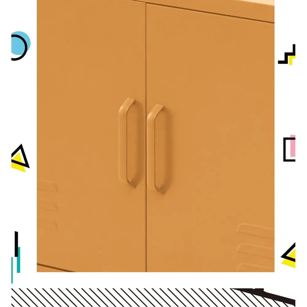 Artiss Buffet Sideboard Metal Cabinet - BASE Yellow Chez Guru