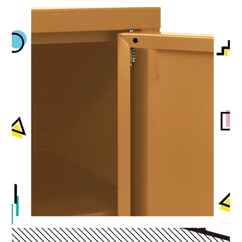 Artiss Buffet Sideboard Metal Cabinet - BASE Yellow Chez Guru
