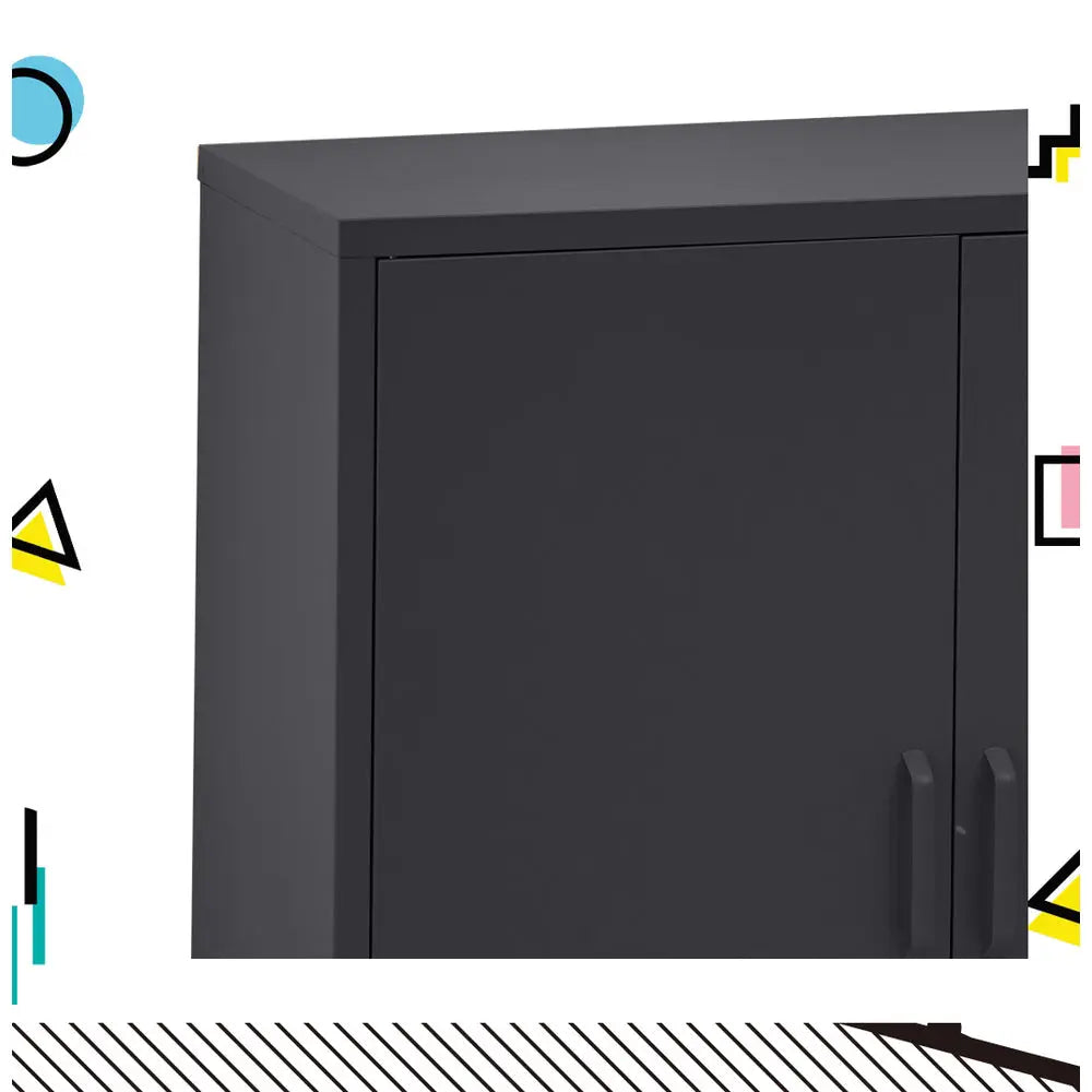 Artiss Buffet Sideboard Metal Cabinet - SWEETHEART Charcoal Chez Guru