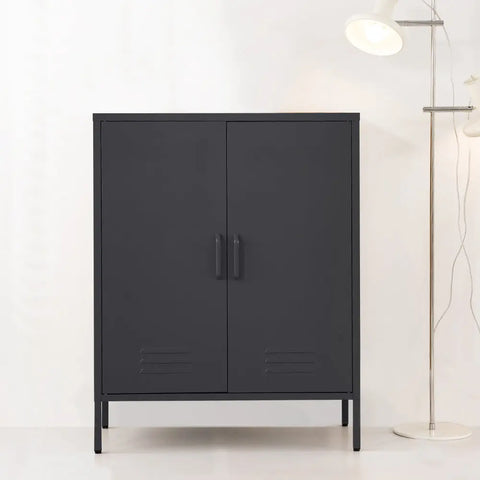 Artiss Buffet Sideboard Metal Cabinet - SWEETHEART Charcoal Chez Guru