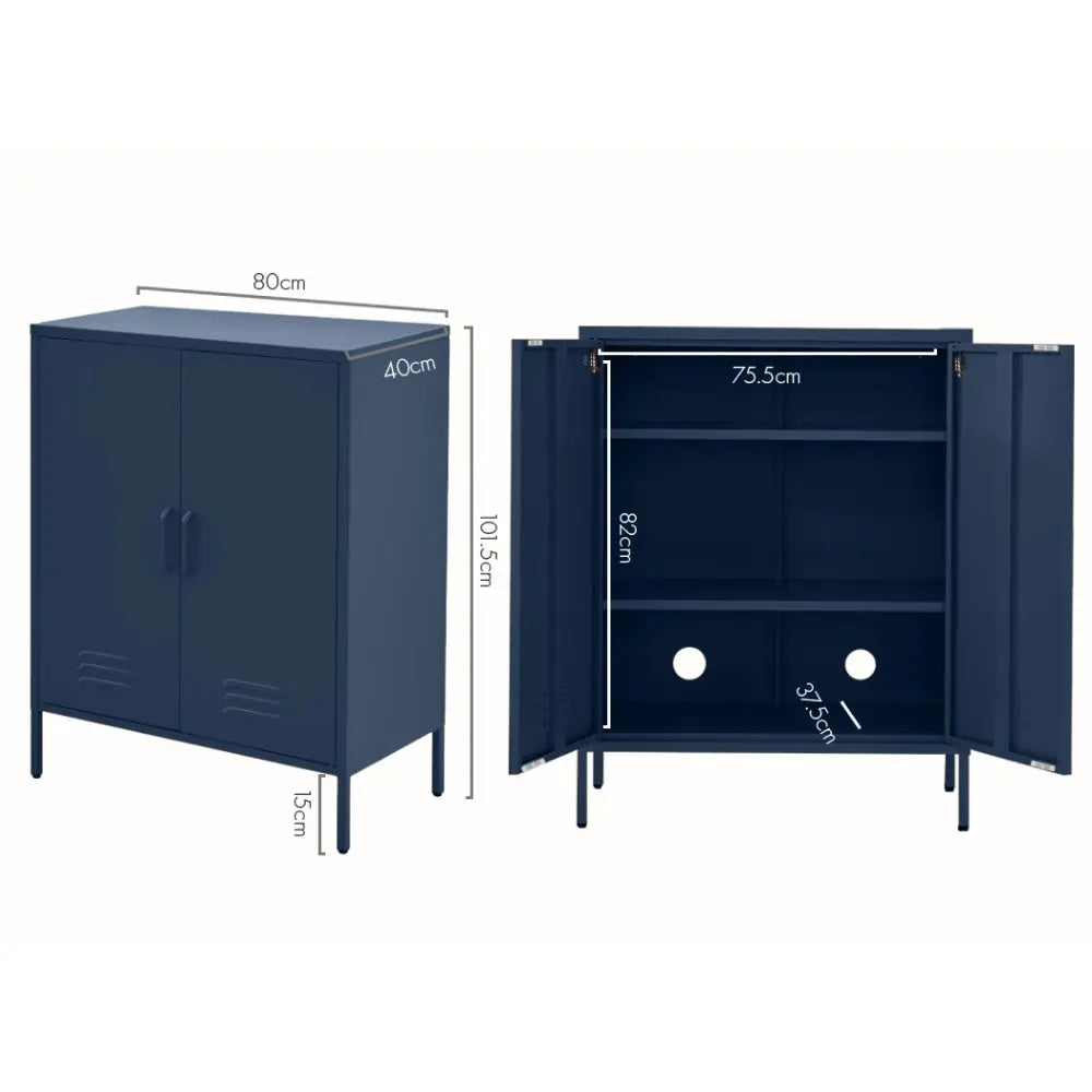 ArtissIn Buffet Sideboard Metal Cabinet - SWEETHEART Blue Chez Guru