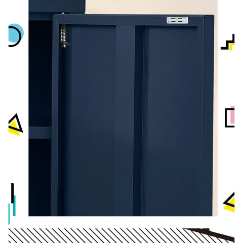ArtissIn Buffet Sideboard Metal Cabinet - SWEETHEART Blue Chez Guru