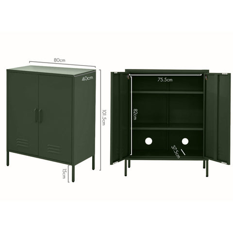 Artiss Buffet Sideboard Metal Cabinet - SWEETHEART Green Chez Guru
