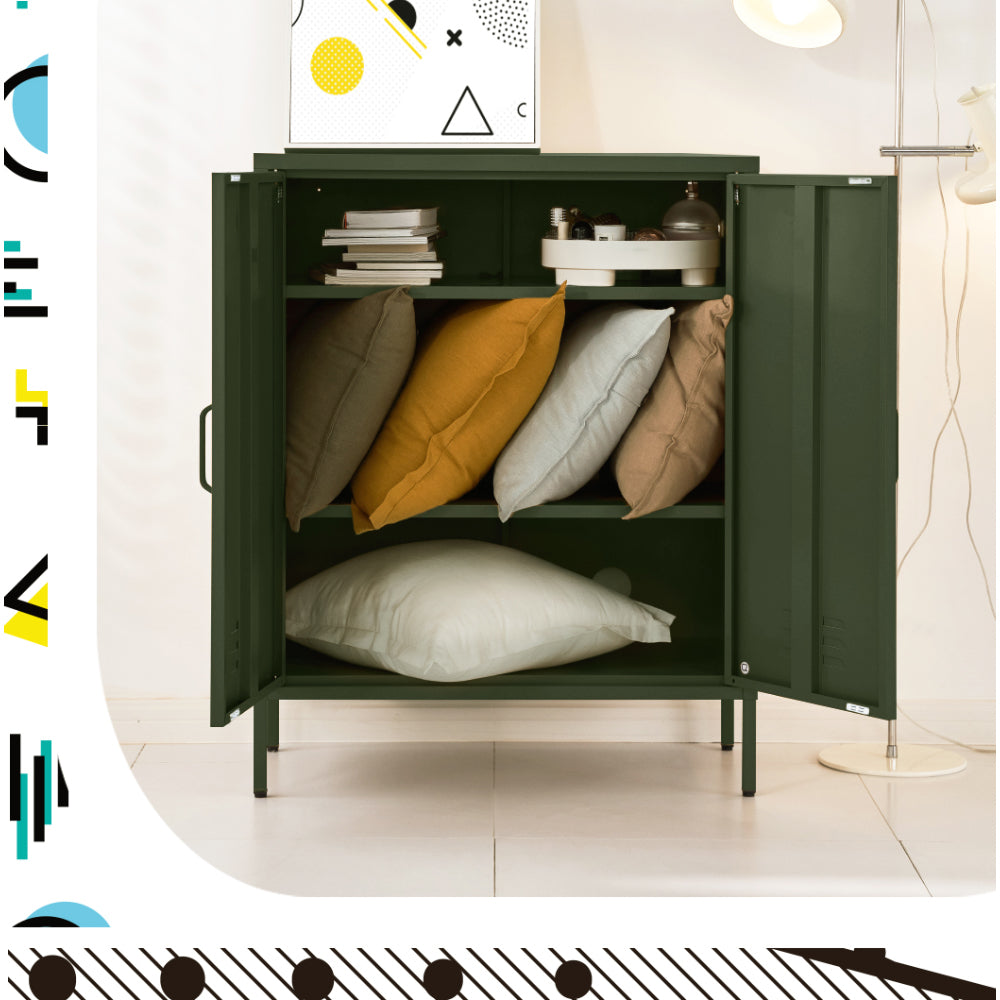 Artiss Buffet Sideboard Metal Cabinet - SWEETHEART Green Chez Guru