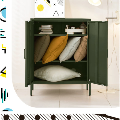 Artiss Buffet Sideboard Metal Cabinet - SWEETHEART Green Chez Guru