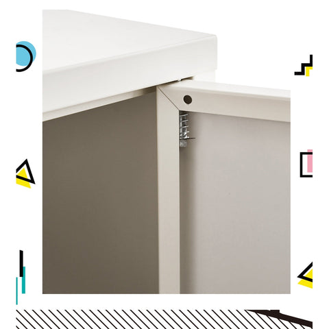 Artiss Buffet Sideboard Metal Cabinet - SWEETHEART White Chez Guru