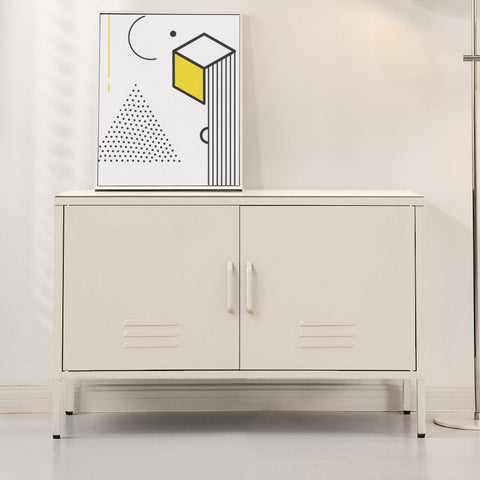 Artiss Buffet Sideboard Metal Cabinet - SWEETHEART White Chez Guru
