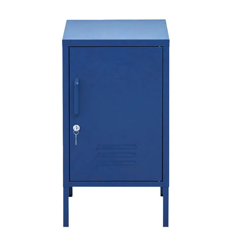 Artiss Bedside Table Metal Cabinet - Blue - Chez Guru