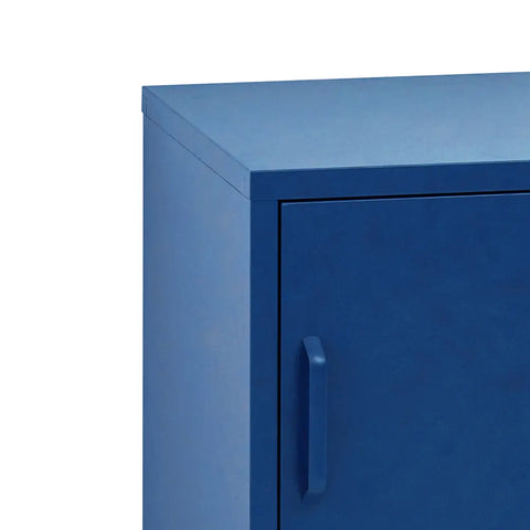 Artiss Bedside Table Metal Cabinet - Blue - Chez Guru