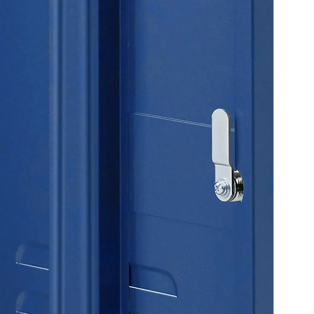 Artiss Bedside Table Metal Cabinet - Blue - Chez Guru