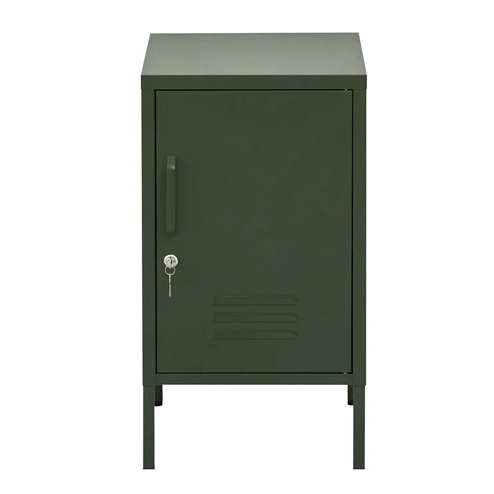 Artiss Bedside Table Metal Cabinet - Green - Chez Guru