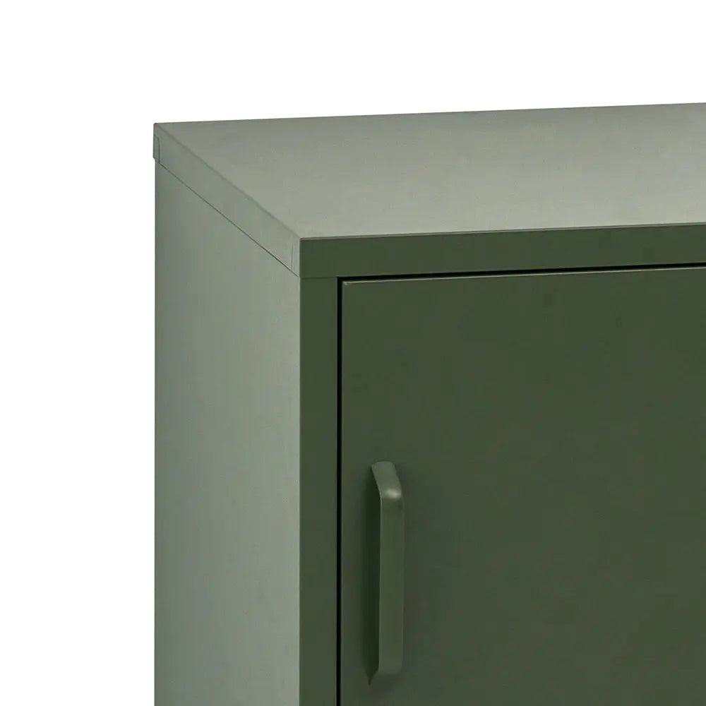 Artiss Bedside Table Metal Cabinet - Green - Chez Guru
