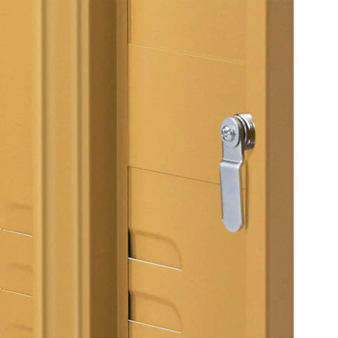 Artiss Bedside Table Metal Cabinet - Yellow - Chez Guru