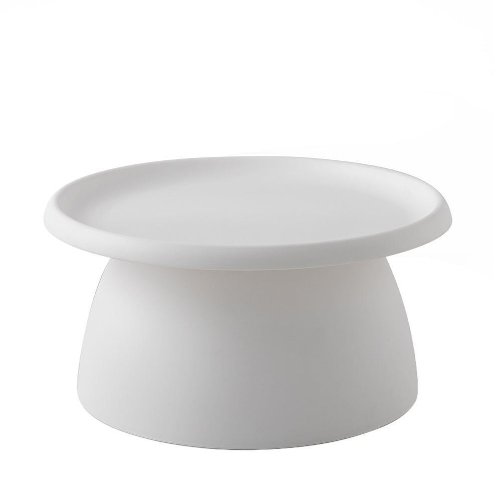 Artiss Coffee Table Round 71CM Plastic White Chez Guru
