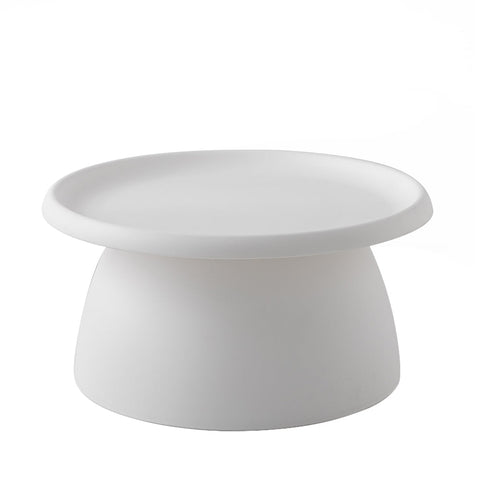 Artiss Coffee Table Round 71CM Plastic White Chez Guru