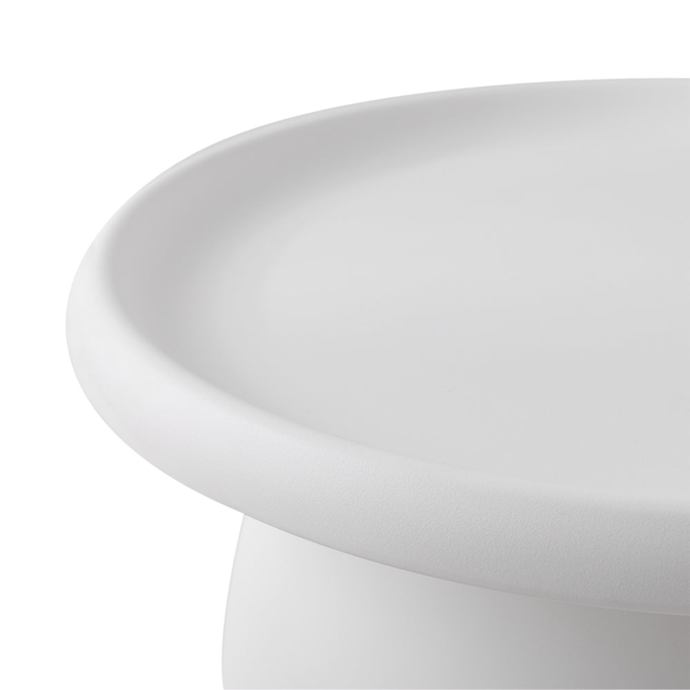 Artiss Coffee Table Round 71CM Plastic White Chez Guru